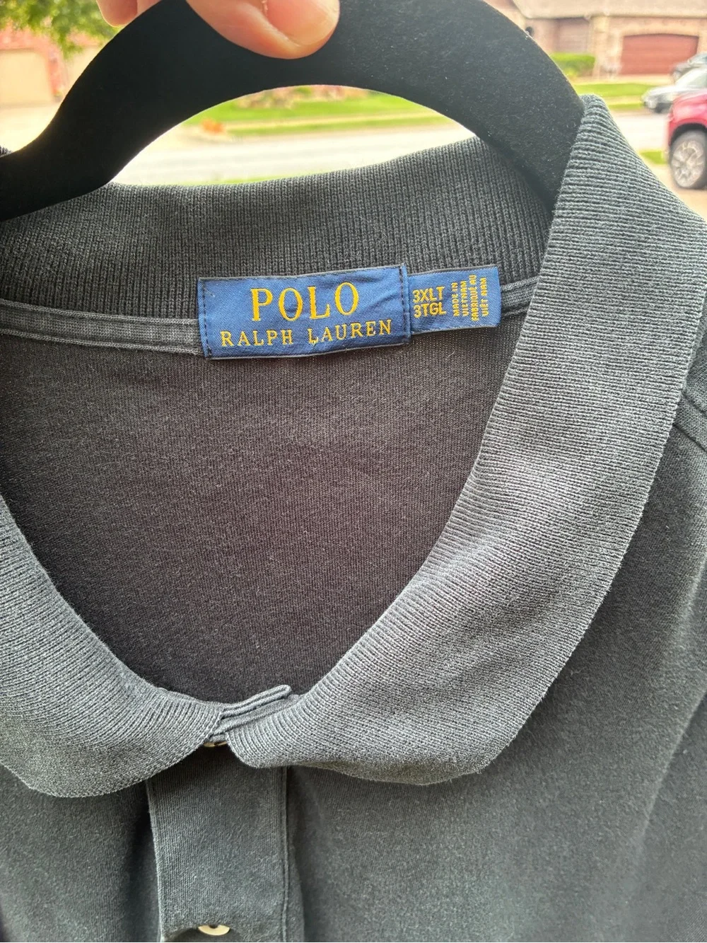 Polo by Ralph Lauren Black Polo with Red Pony Embroidery